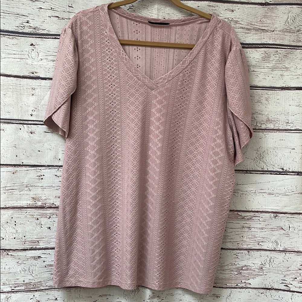Pink V-Neck Women’s Top